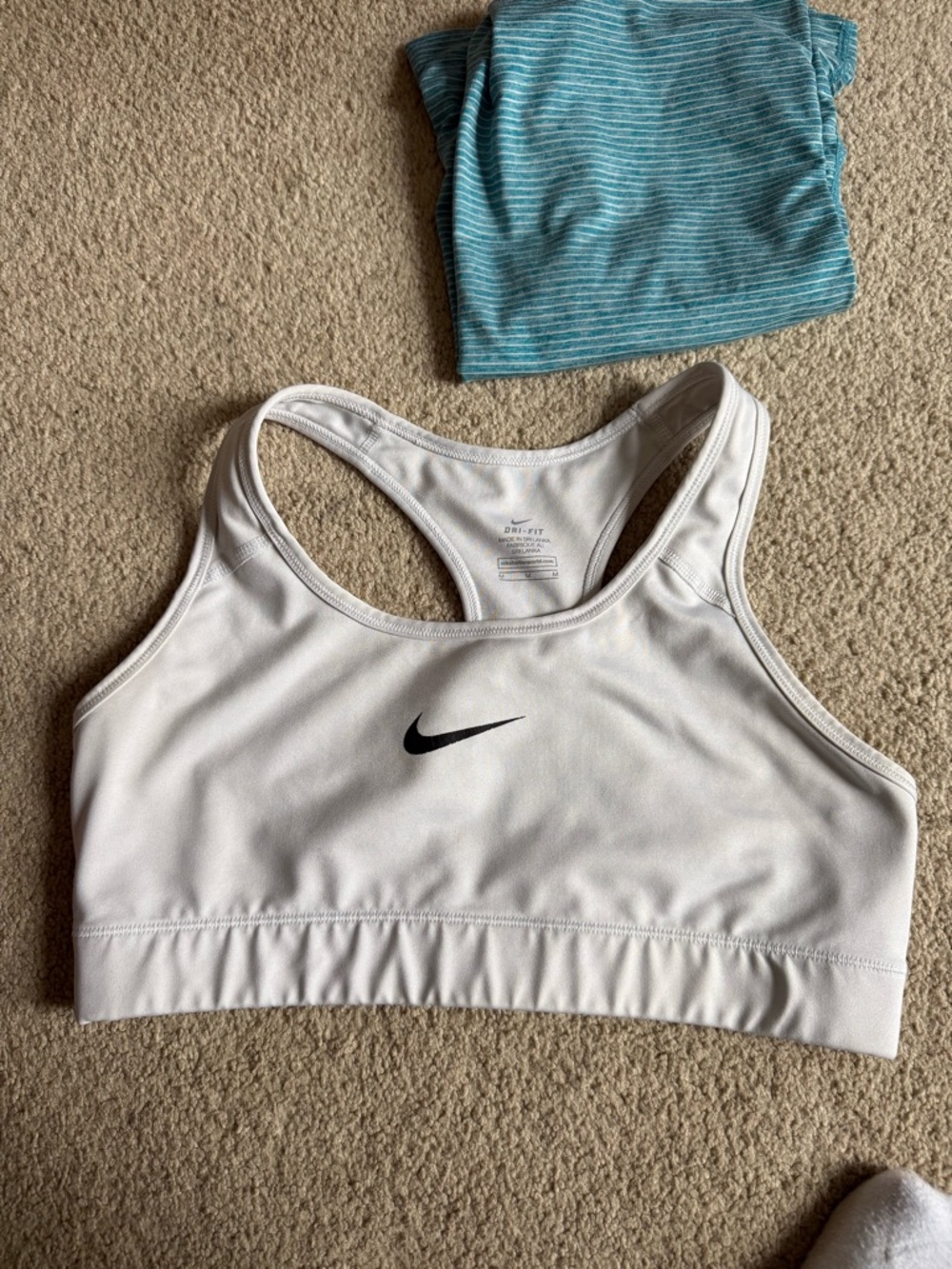 Nike White Sports Bra